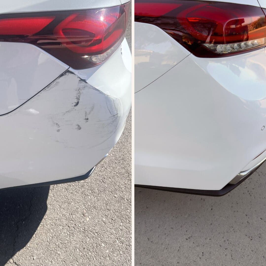 Bumper Scratch, Scuff & Dent Repair before and after