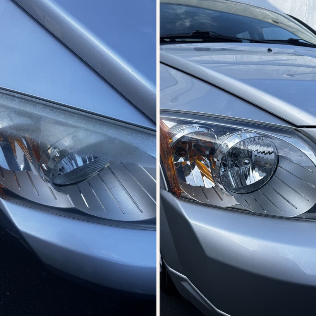 Headlight Restoration & Lens Polishing before and after