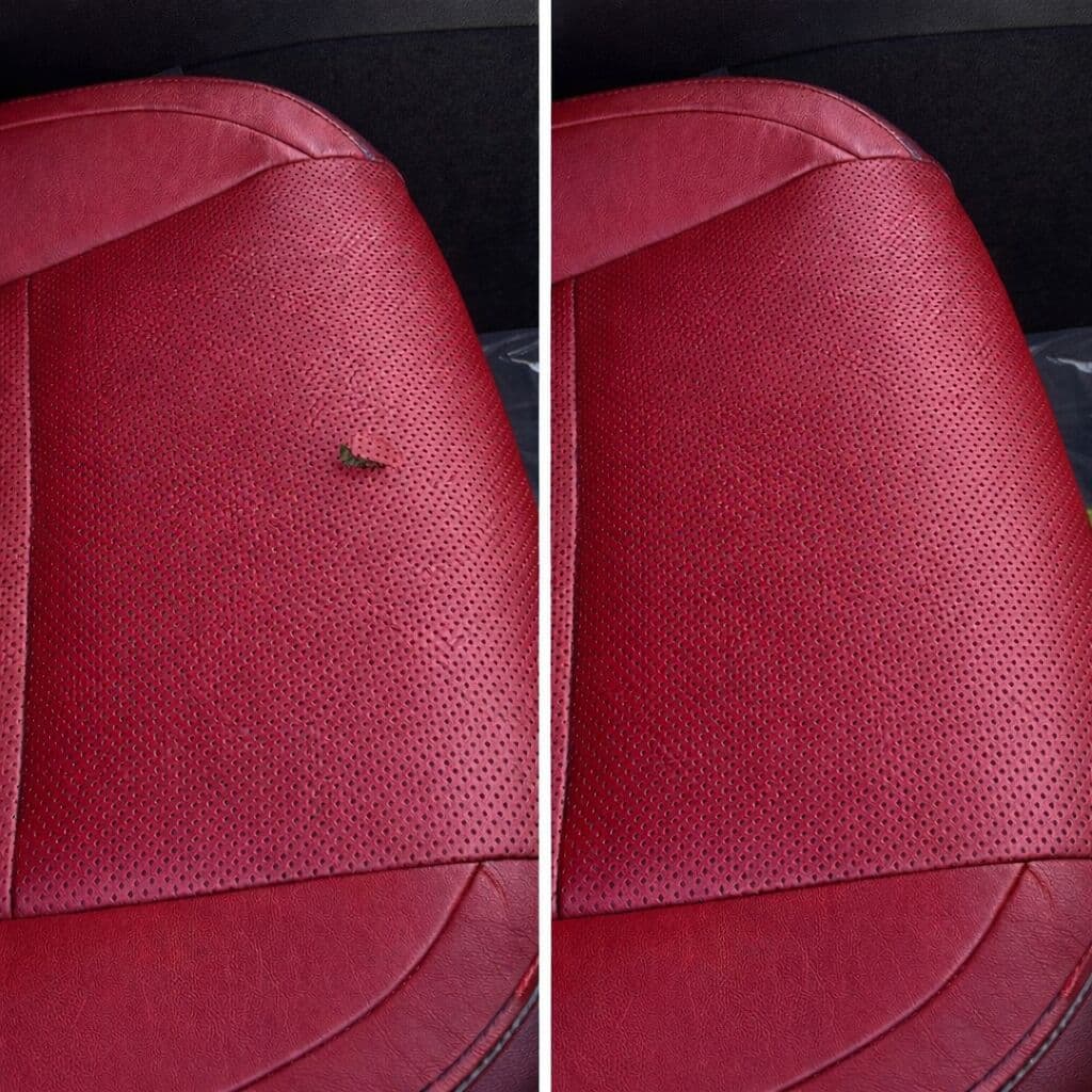 Leather, Vinyl & Plastic Interior Repair before and after