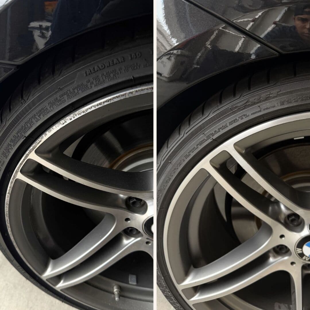 Curb Rash & Alloy Wheel Repair before and after